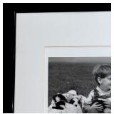 Black and White Framed Photographic Print - Kids on the Block