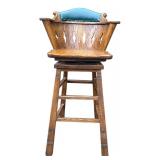 Set of Three Vintage Wooden Barstools (Similar Stools Featured in Caddyshack)