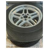 Unique Coffee Table Made with Tires and Glass Top