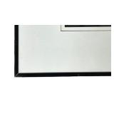 Black and White Framed Print Woman and Man Kissing