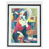 Petite Colorful Framed Portrait Painting Print