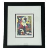 Petite Colorful Framed Portrait Painting Print