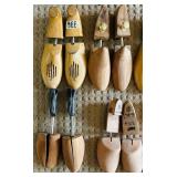 Large Lot of Wooden Shoe Trees