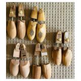 Large Lot of Wooden Shoe Trees