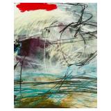 Stunning Large Signed Framed Abstract Art Print by C. Scott Snyder