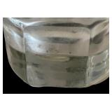 Gorgeous Vintage Faux Foliage in Glass Signed Glass Vase