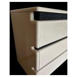 Postmodern Rougier High Gloss White Six Drawer Lacquered Dresser with Mirror