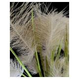 Gorgeous Vintage Faux Foliage in Glass Signed Glass Vase