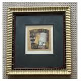 Monoprint Framed Abstract by Cecilia Mayr