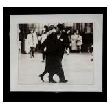 Art Framed Black and White Man and Woman Picture