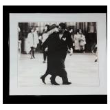 Art Framed Black and White Man and Woman Picture