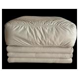 Oversized Natuzzi Leather Italian Chair and Ottoman