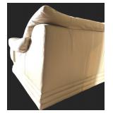 Oversized Natuzzi Leather Italian Chair and Ottoman