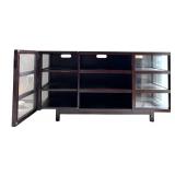 Pier1 Console Table Dark Wood and Glass