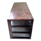 Pier1 Console Table Dark Wood and Glass