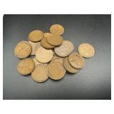 (25) Mix Date Wheat Pennies
