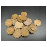 (25) Mix Date Wheat Pennies