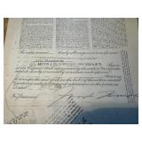 1950 Executed Railroad Stock Certificate, Rare - 2 Folds, Excellent Condition, Suitable for Framing