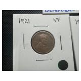 (3) Lincoln Pennies 1916D, 1921, 1920D Nice Mid Grade