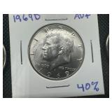 High Grade 1969D and (3) BU 2023 Halves