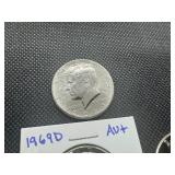 High Grade 1969D and (3) BU 2023 Halves