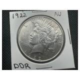 1922 High Grade Peace Dollar DDR, AU - Minor Doubling on Reverse (See Pictures)