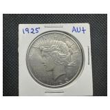1925 High Grade Peace Dollar, AU+ or Better