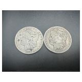 (2) Circulated Morgan Dollars