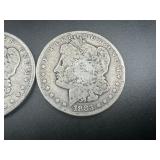 (2) Circulated Morgan Dollars