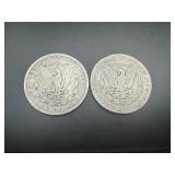 (2) Circulated Morgan Dollars