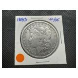 1883 VF+ Morgan Dollar, VF+ or Better