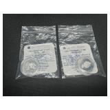 1992 (2) Proof Canadian Silver Commemorative Quarters w/COAs, Uncirculated - Sterling Silver, British Colombia, New Brunswick