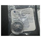 1992 (2) Proof Canadian Silver Commemorative Quarters w/COAs, Uncirculated - Sterling Silver, British Colombia, New Brunswick