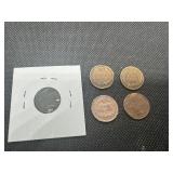 1881 Indianhead + (4) Loose
