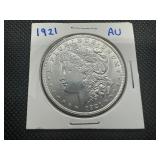 1921 High Grade Morgan Dollar, AU or Better