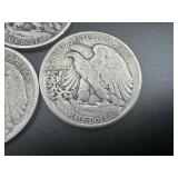 (3) Mid Minus Walking Liberty Halves