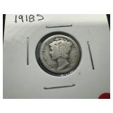 1918 S Semi Key Date Mercury Dime