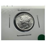 1943 AU Mercury Dime