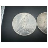 (2) Mid Grade Peace Dollars, 1922D and 1923D