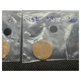 (5) Nicer Wheat Cents, 13D, 15D, 21S, 25D, 32