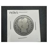 1906 D Barber Half Dollar