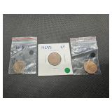 (3) Lincoln Pennies, VG 1916S, VG+ 1927D, SF 1929D