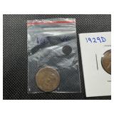 (3) Lincoln Pennies, VG 1916S, VG+ 1927D, SF 1929D