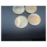 (4) Uncirculated Dollars, (2) 2000P w/Slight Toning, (2) Monroes