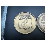 Two Wildlife Collectors Medallions - Bass and Black Bear