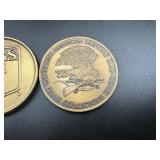 Two Wildlife Collectors Medallions - Bass and Black Bear