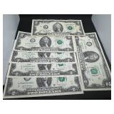 6 Two Dollar Bills, 4 Sequetial
