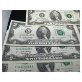 6 Two Dollar Bills, 4 Sequetial