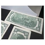 6 Two Dollar Bills, 4 Sequetial