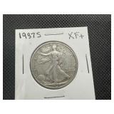 1937 S XF+ Walking Liberty Half